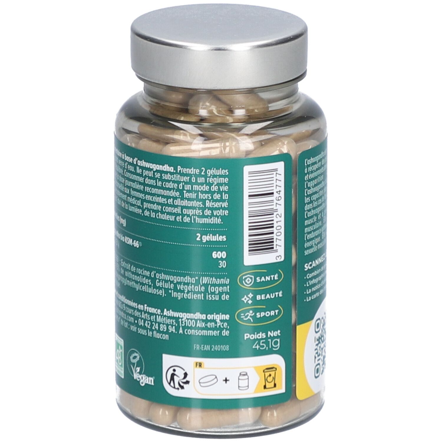 NUTRI&CO Ashwagandha Biologique Gélules