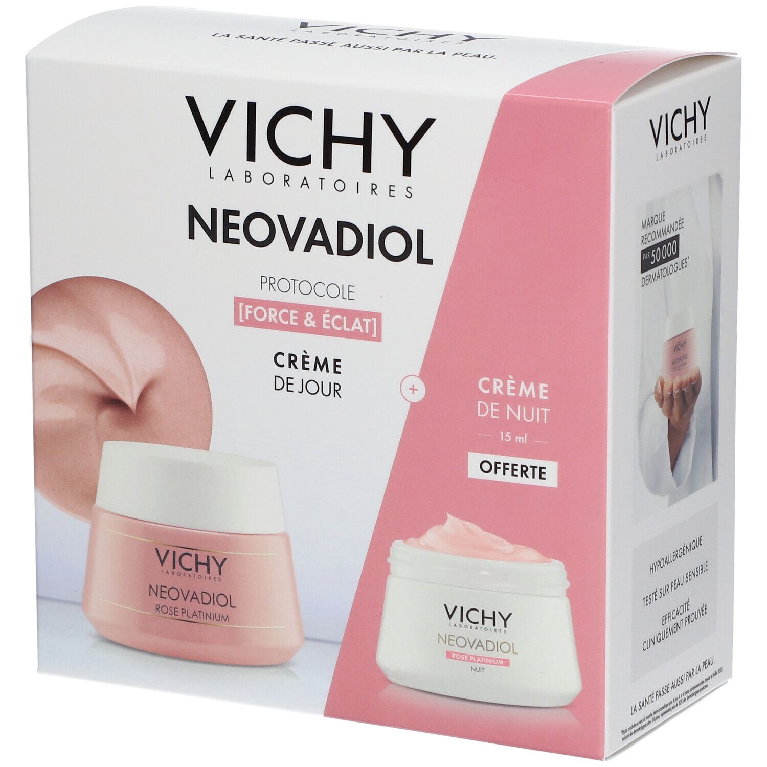 Vichy Coffret Neovadiol Rose Platinium routine Fortifiante & Revitalisante Crème jour Rose Platinium 50ml + Mini crème nuit Neovadiol Rose Platinium 15ml OFFERTE
