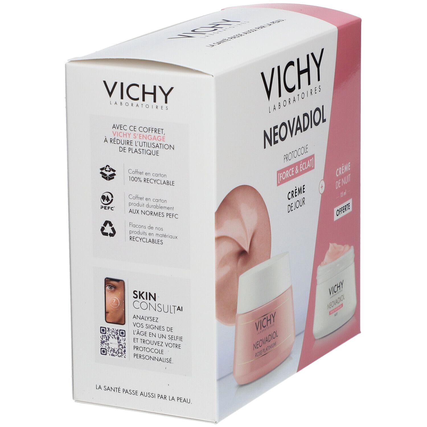 Vichy Coffret Neovadiol Rose Platinium routine Fortifiante & Revitalisante Crème jour Rose Platinium 50ml + Mini crème nuit Neovadiol Rose Platinium 15ml OFFERTE