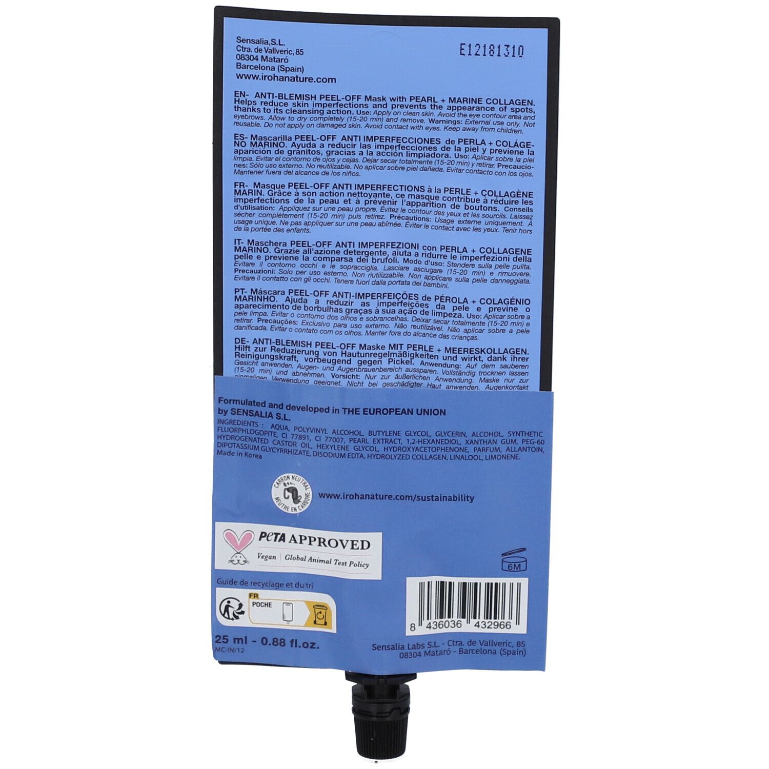 IROHA NATURE Masque Peel Off Anti Blemish