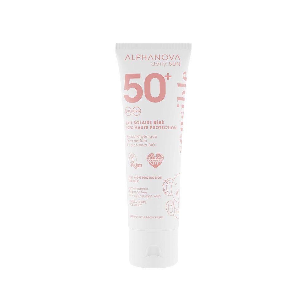 Alphanova LAIT SOLAIRE BÉBÉ TRÈS HAUTE PROTECTION SPF50+