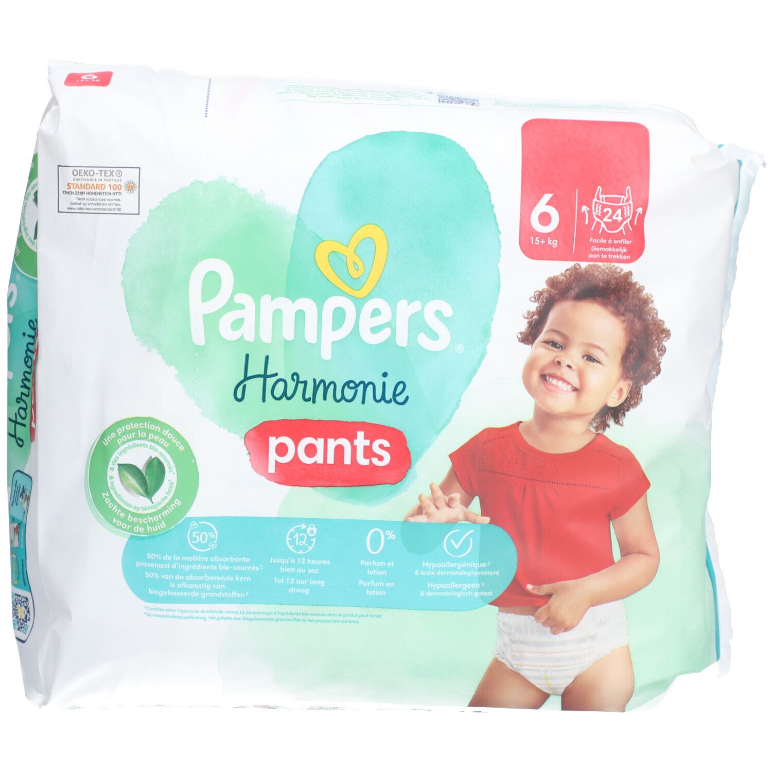 PAMPERS Harmonie Pants -  Couche-culotte à enfiler - Taille 6, 15 kg et +