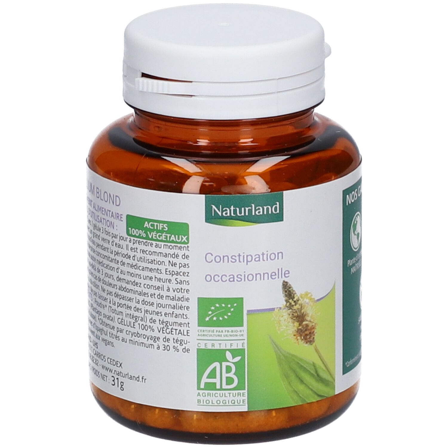 Naturland Bien-être digestif Psyllium Blond BIO - Végécaps