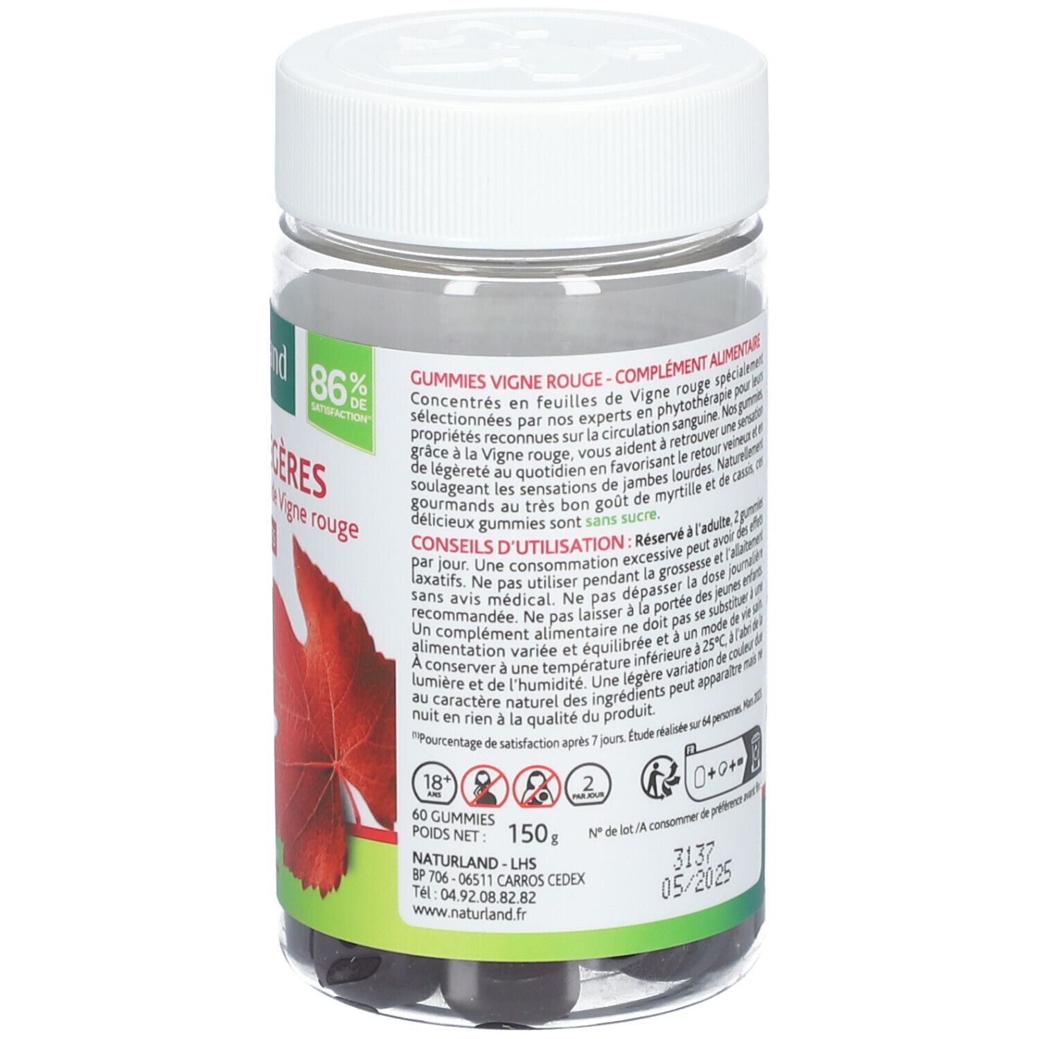 Naturland Gummies Jambes légères