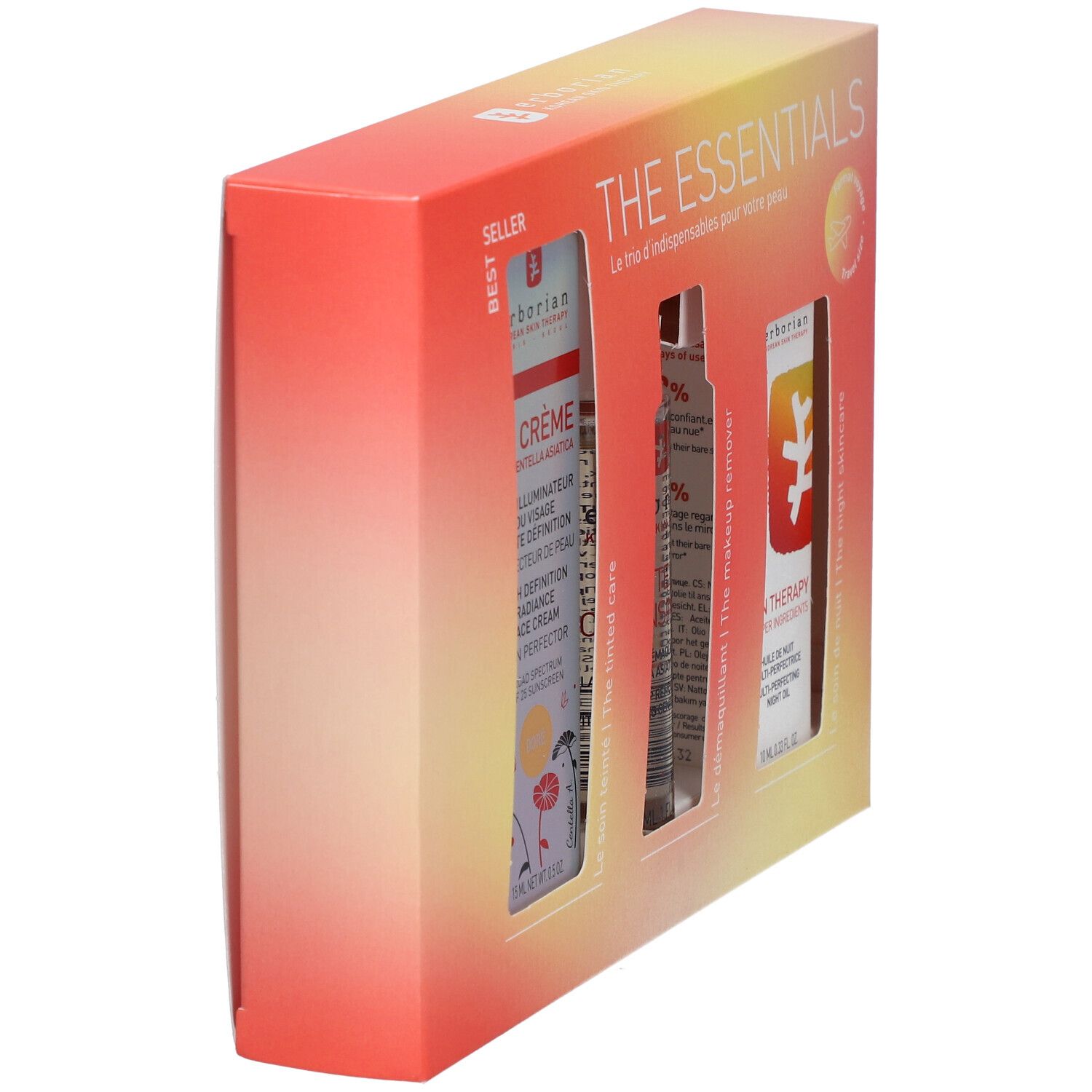 erborian THE ESSENTIALS Coffret CC Crème, Skin Therapy & Centella Oil Doré