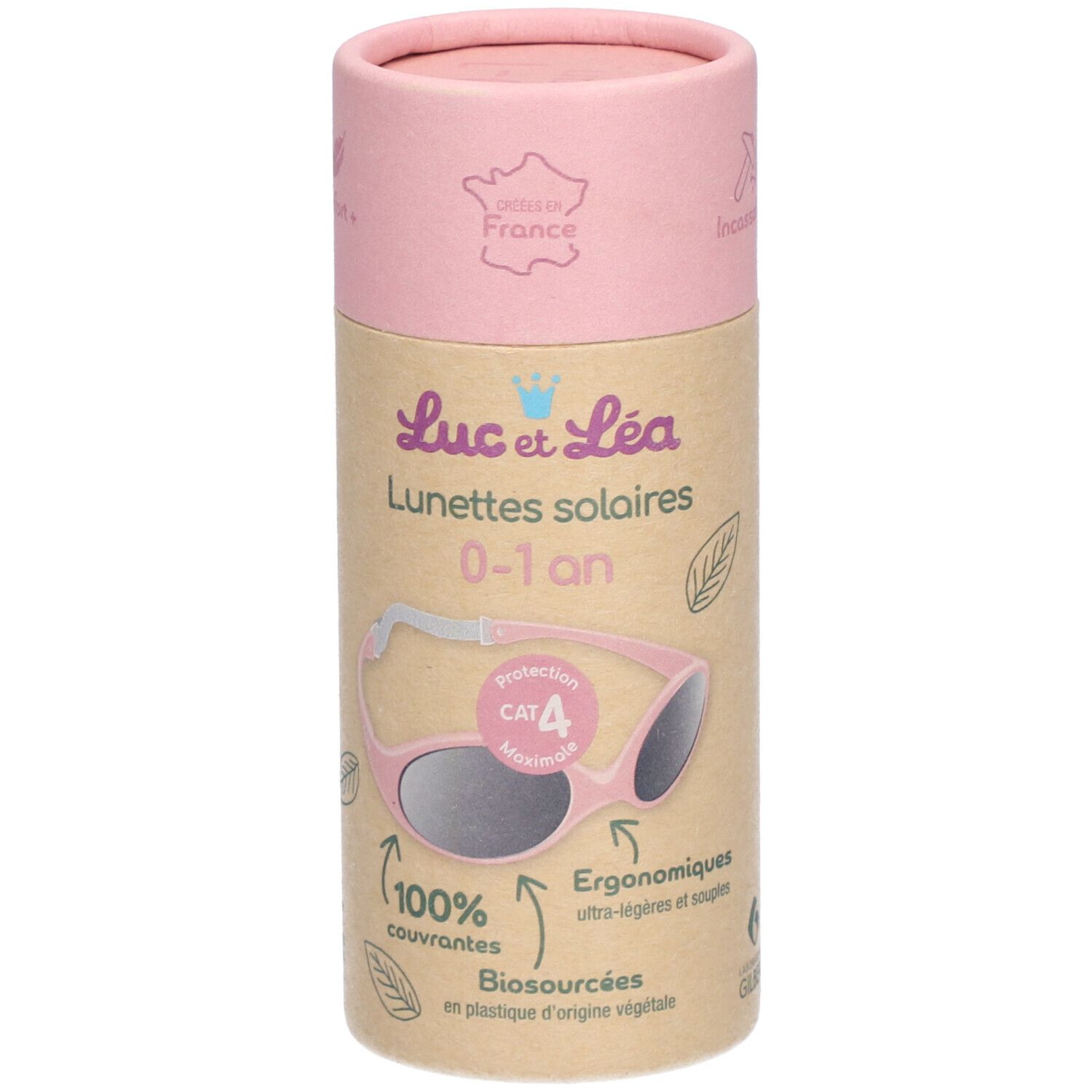 Luc & Léa Lunettes de soleil bébé rose 0-1 an