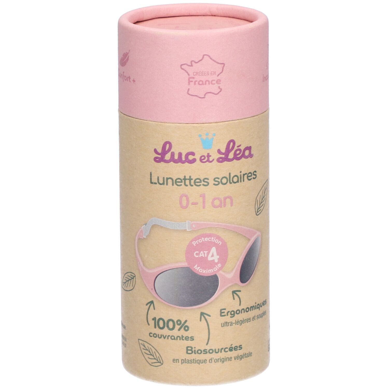 Luc & Léa Lunettes de soleil bébé rose 0-1 an