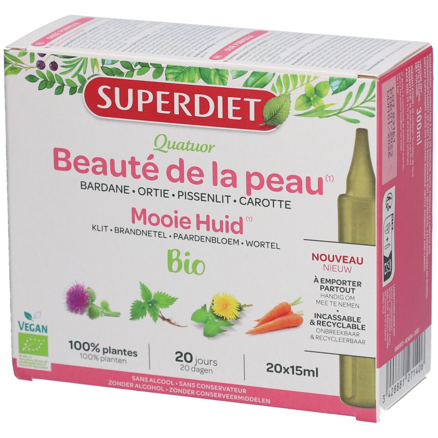 Superdiet Quatuor beauté de la peau bio