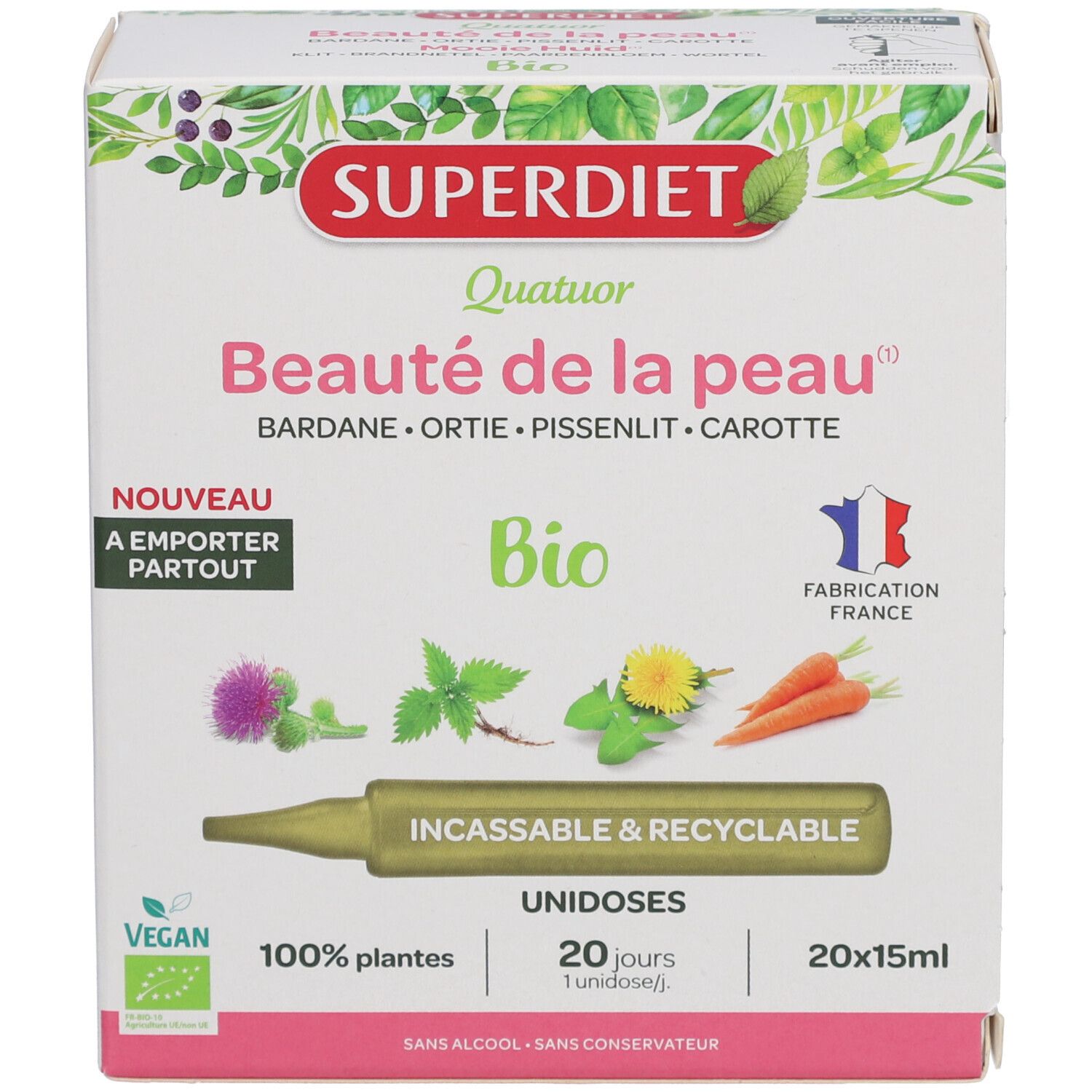 Superdiet Quatuor beauté de la peau bio