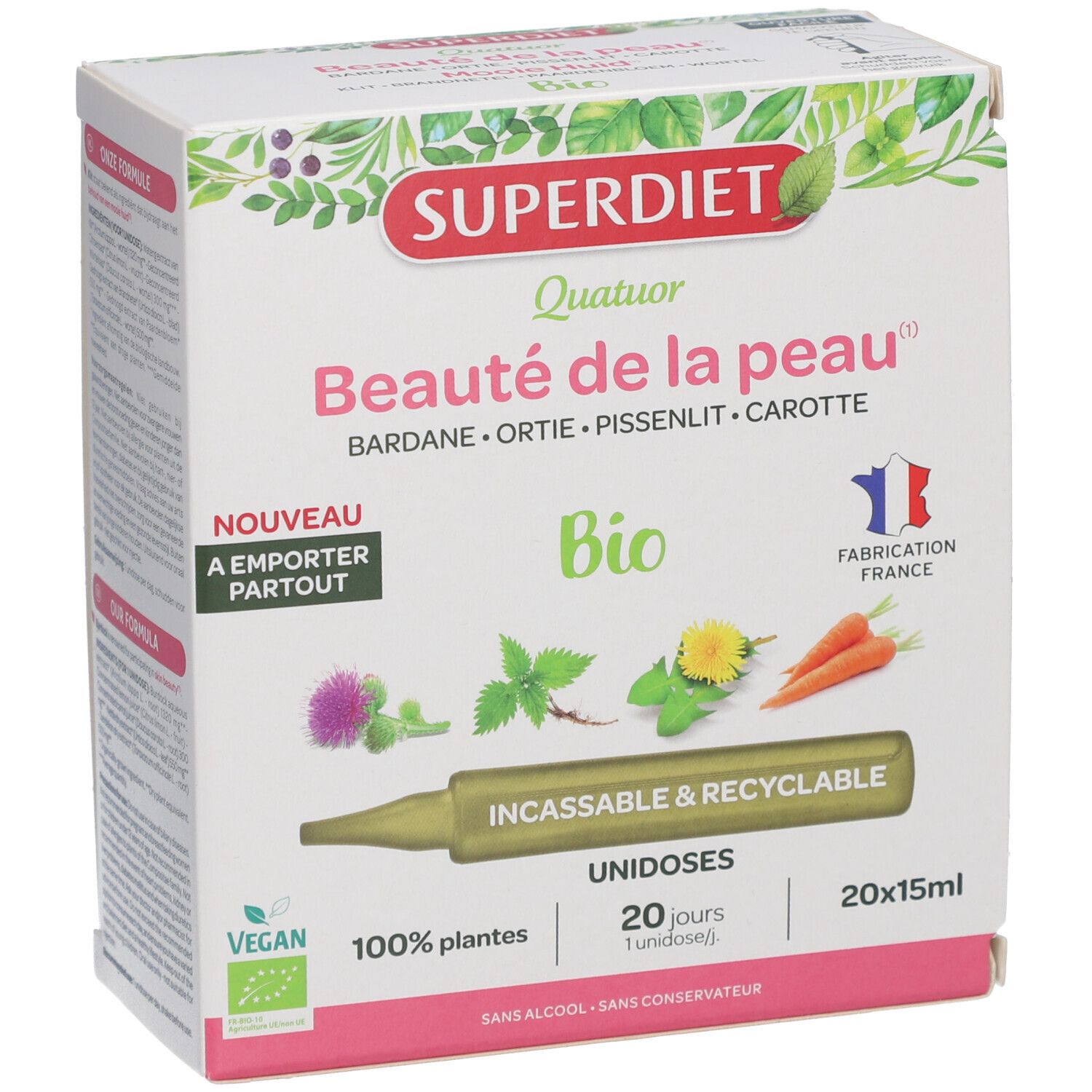 Superdiet Quatuor beauté de la peau bio