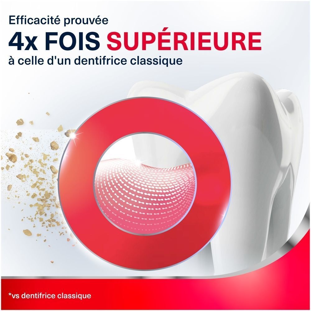 Scientifique en laboratoire avec microscope, sceau "Cliniquement prouvé".