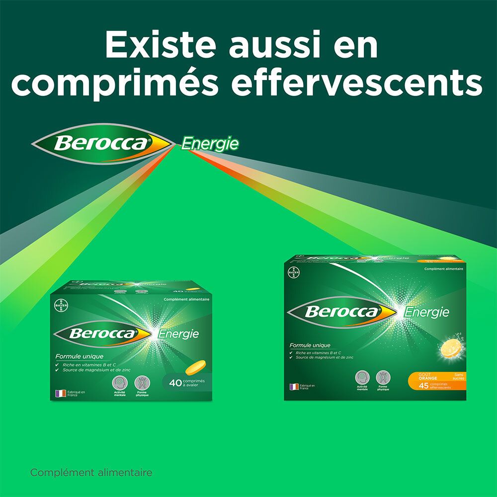 Berocca Energie  Vitamine B et C, magnésium et Zinc 40 CPS Pellicules