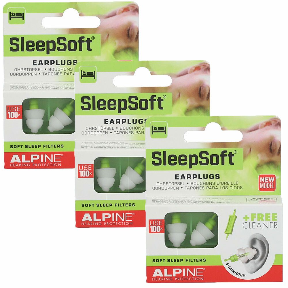 Alpine SleepSoft - Bouchons d'oreille de sommeil - filtres doux – Alpine Protection  Auditive