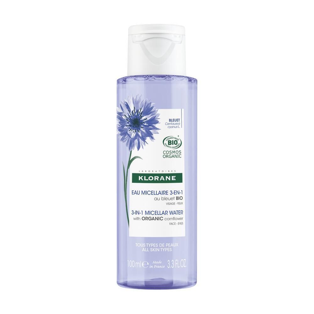 KLORANE Eau Micellaire 3 en 1 au bleuet bio