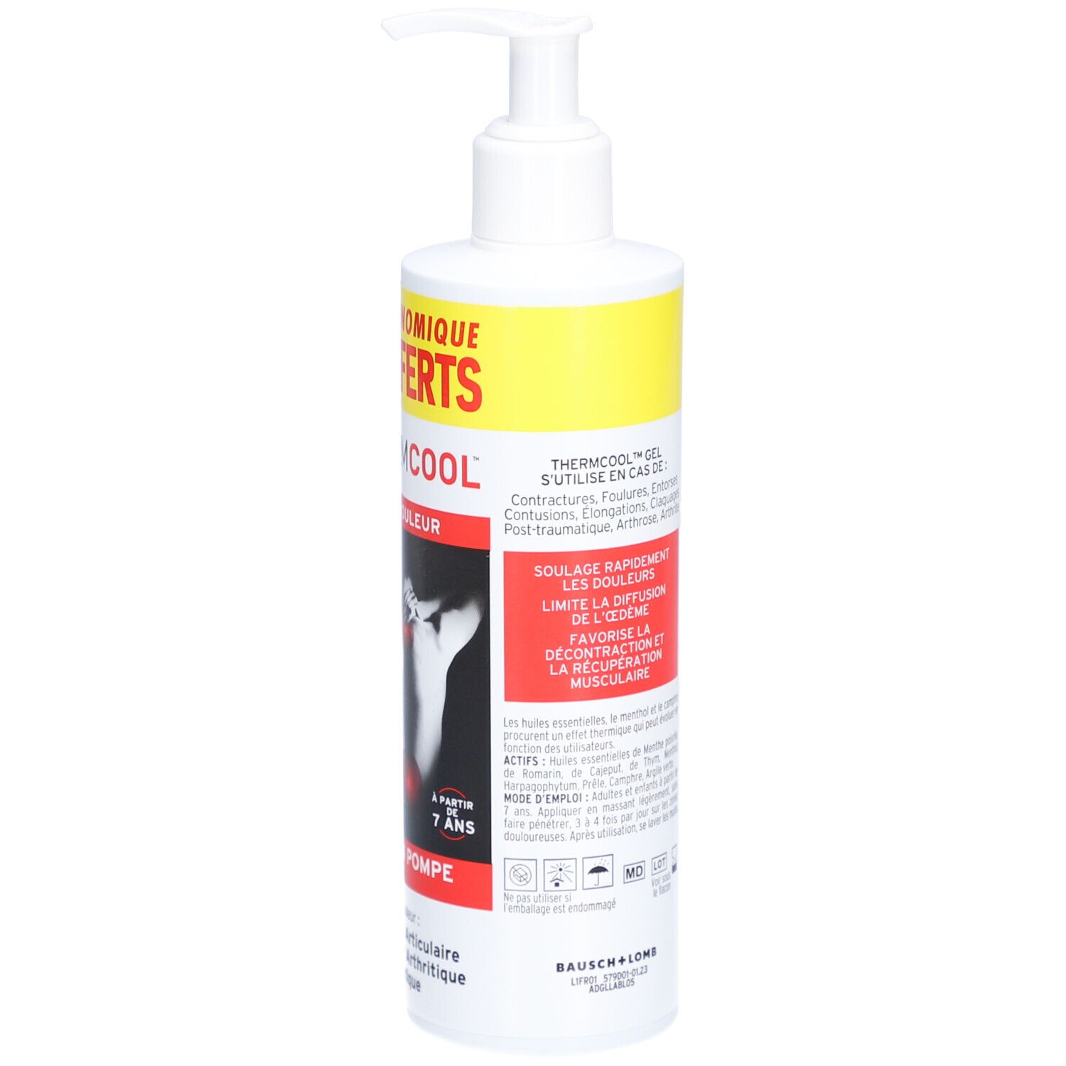 ThermCool Gel Anti-Douleur Flacon Pompe 200ml + 100ml offert