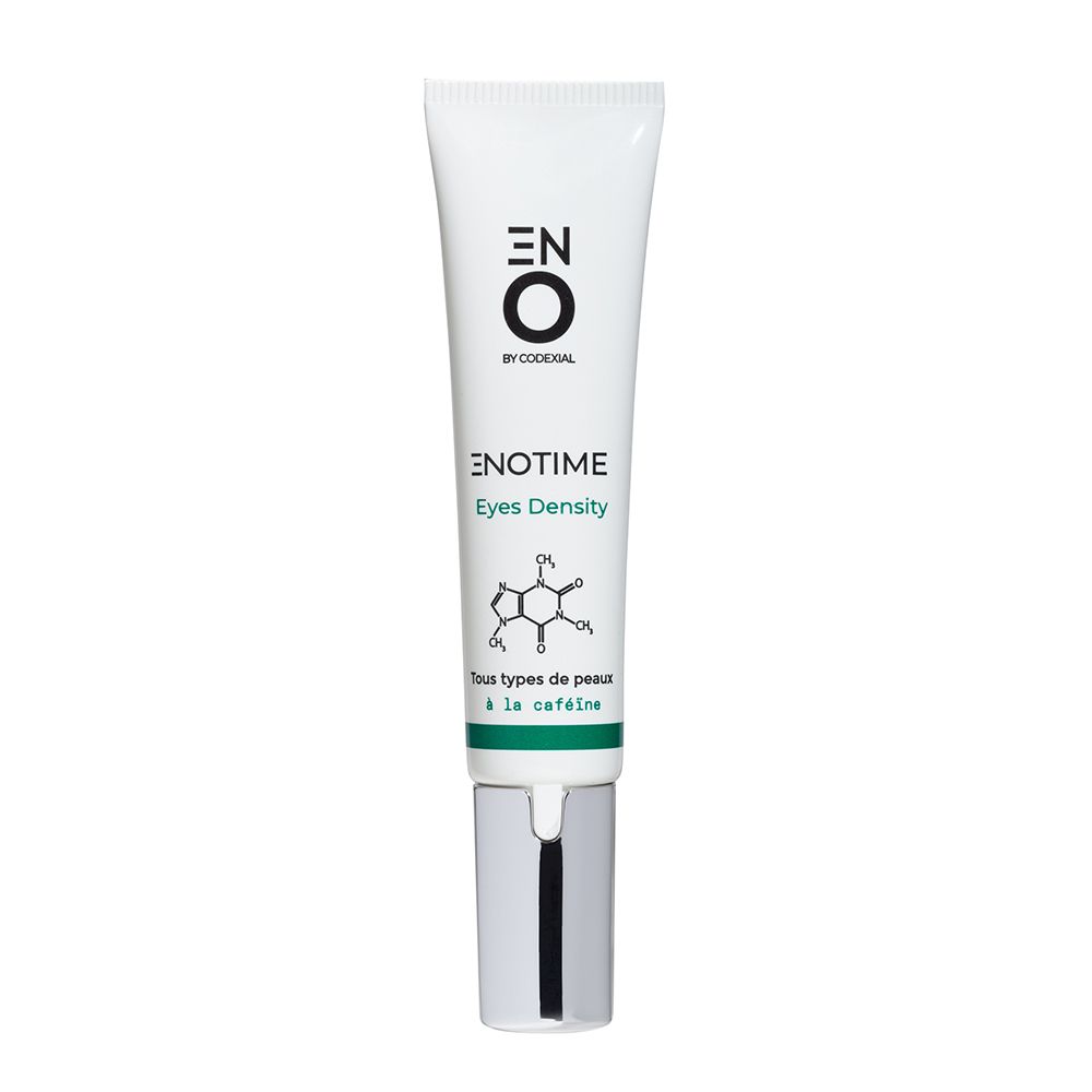 Tube blanc avec texte vert. Nom du produit et ingrédients imprimés. Applicateur argenté.