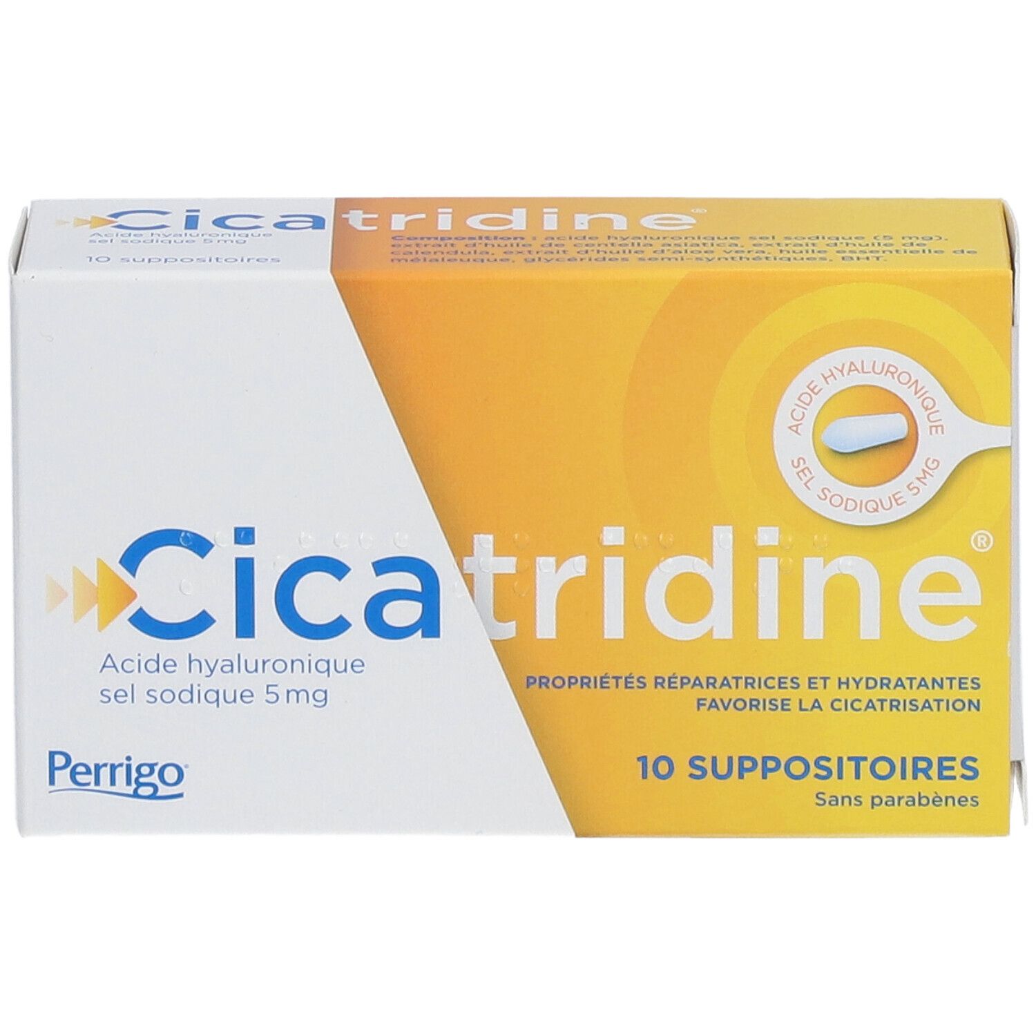 CICATRIDINE Suppositoires acide hyaluroniques x10 - Pharmacie