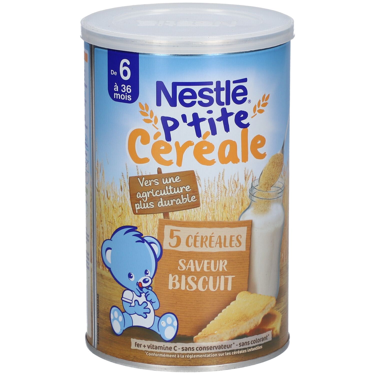 P'tite céréale 5 céréales biscuitée dès 6 mois boîte, Nestlé (415