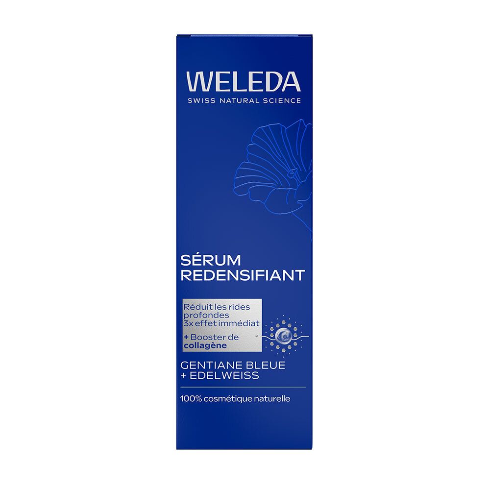 WELEDA Sérum redensifiant à la Gentiane bleue et Edelweiss. Réduit les rides profondes. 100% cosmétique naturelle.