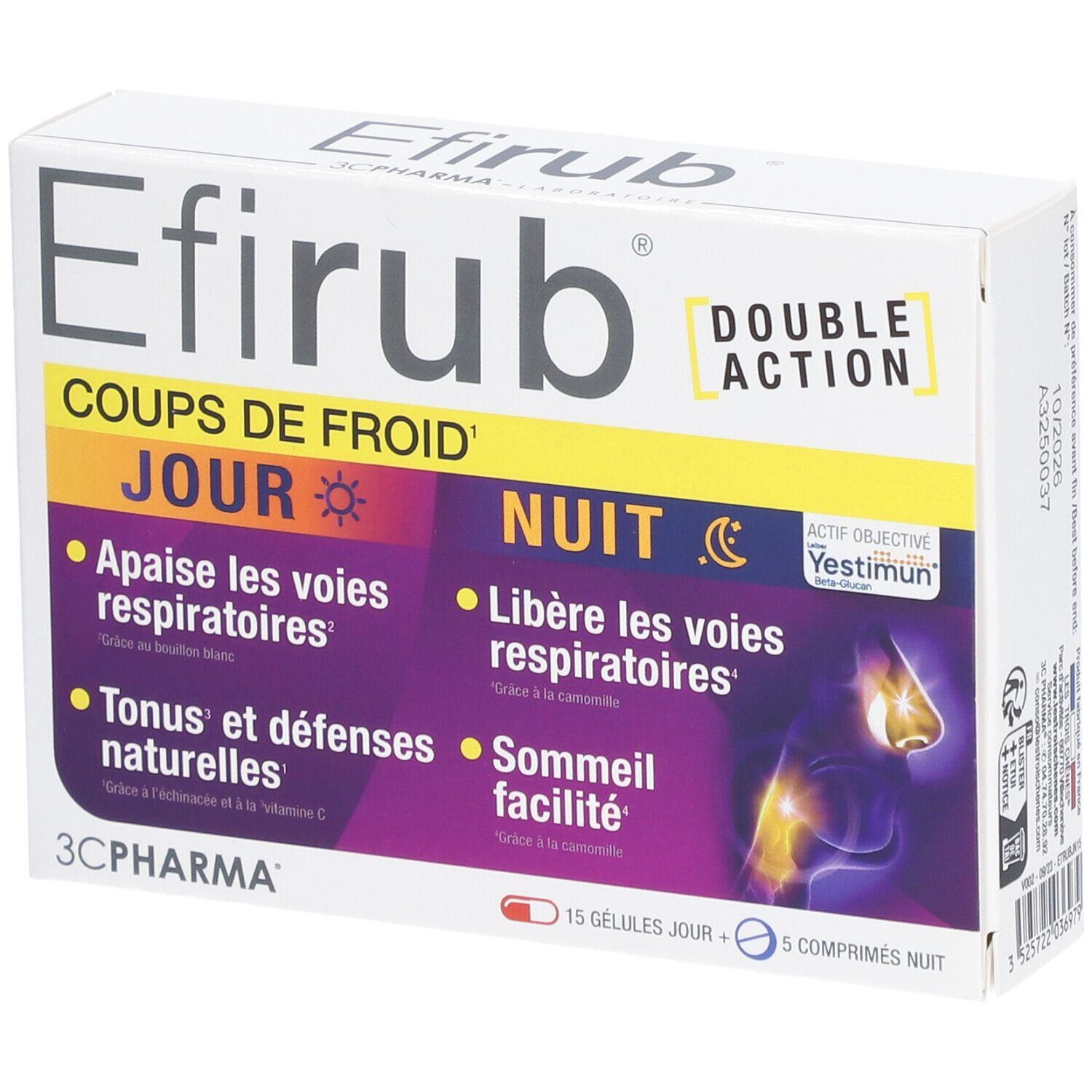 3C PHARMA Efirub® Double Action Coups de Froid