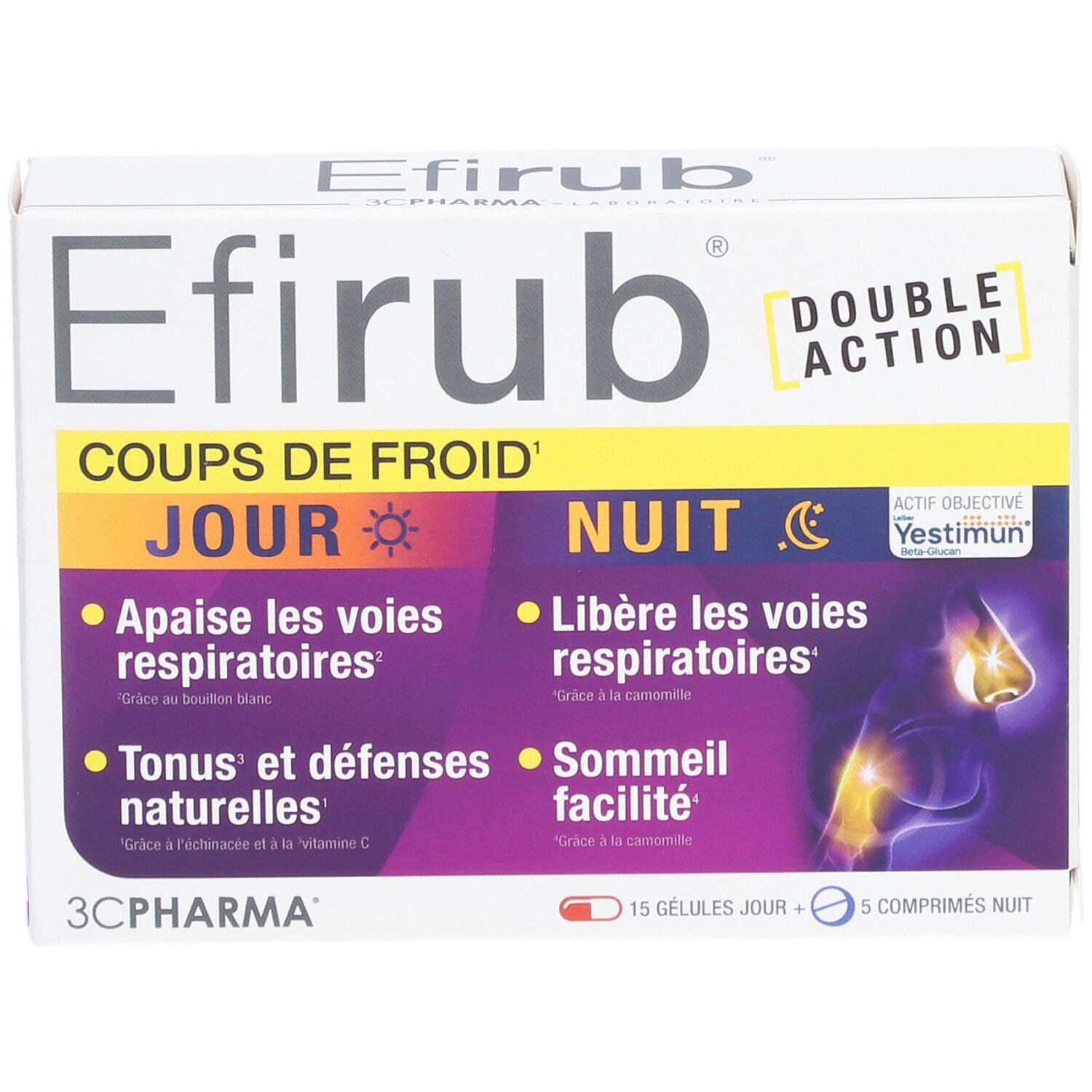3C PHARMA Efirub® Double Action Coups de Froid