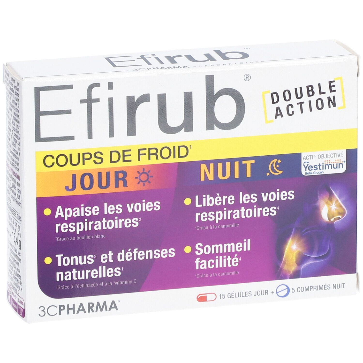 3C PHARMA Efirub® Double Action Coups de Froid