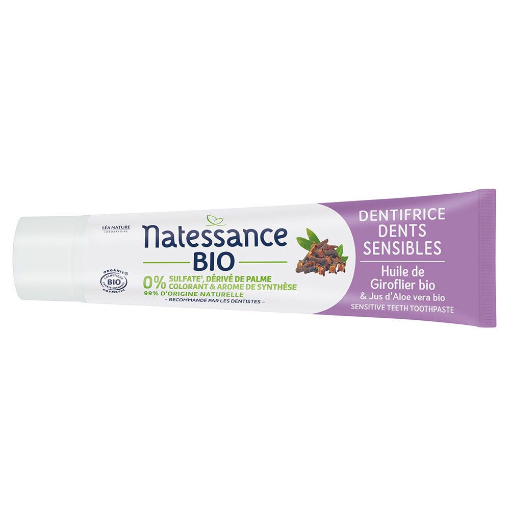Natessance Dentifrice Bio à l’Huile d’Amande pour Dents Sensibles