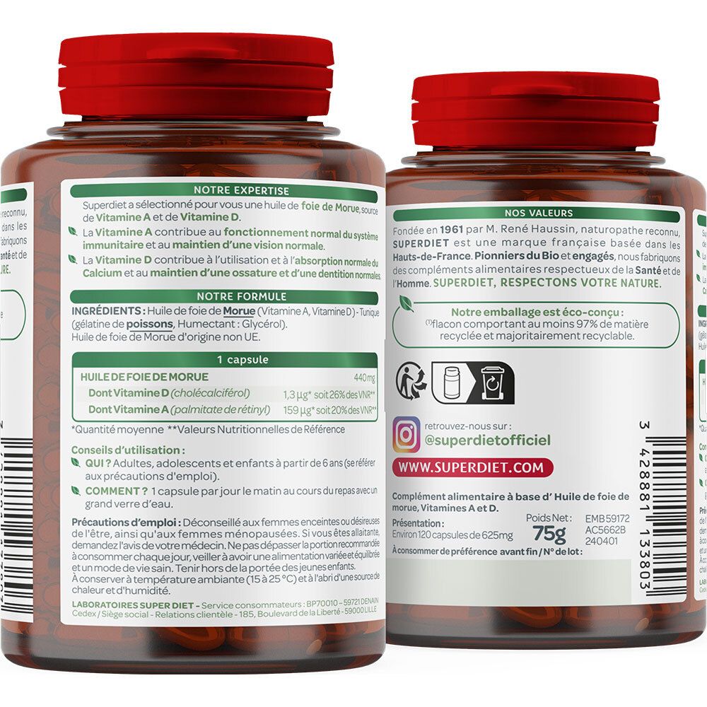 SUPER DIET Huile de Foie de Morue