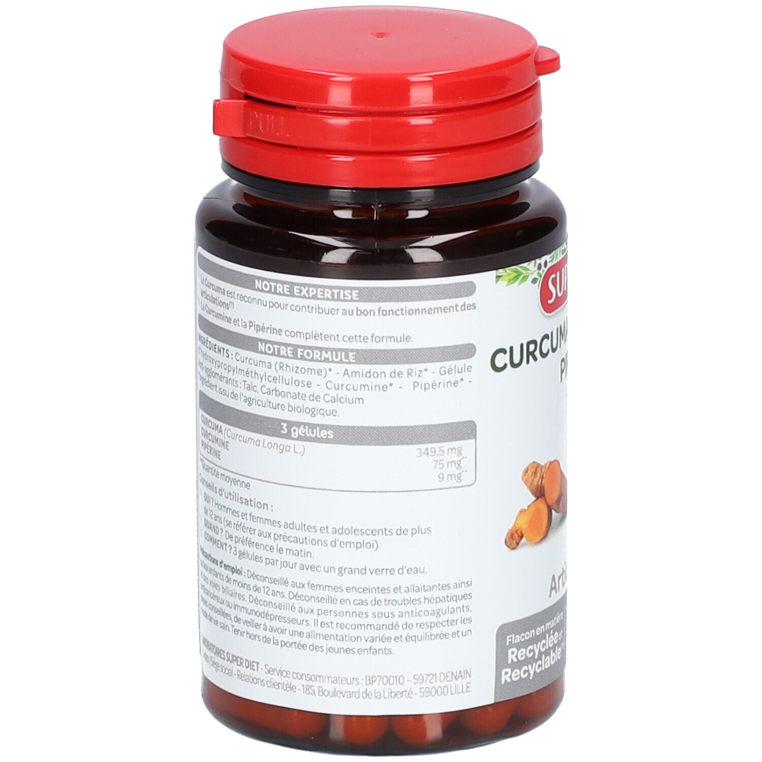 Curcuma & Curcumine 2600 Mg Avec BioPerine - 120 Capsules - Soutien Articulaire Naturel