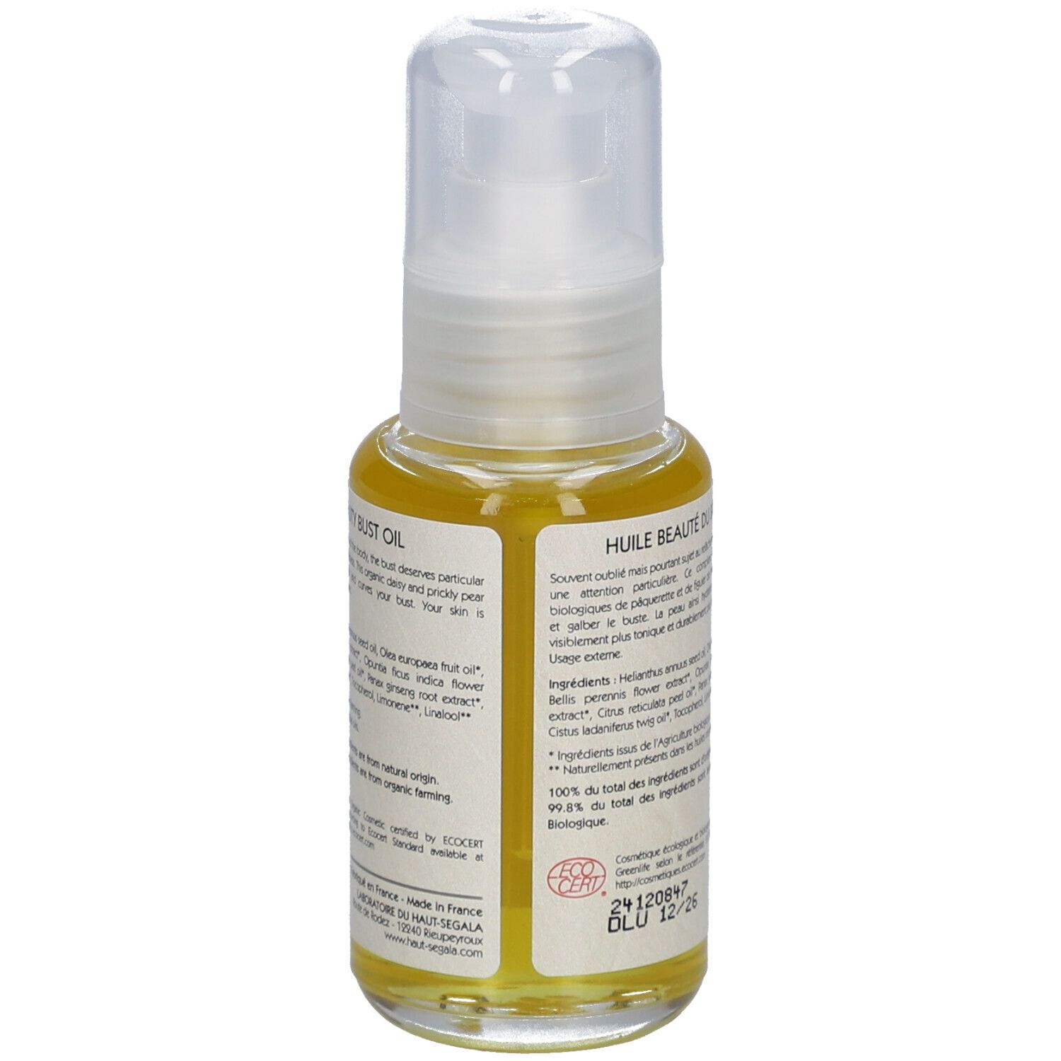 Laboratoire du Haut-Ségala Huile Beauté du Buste Bio