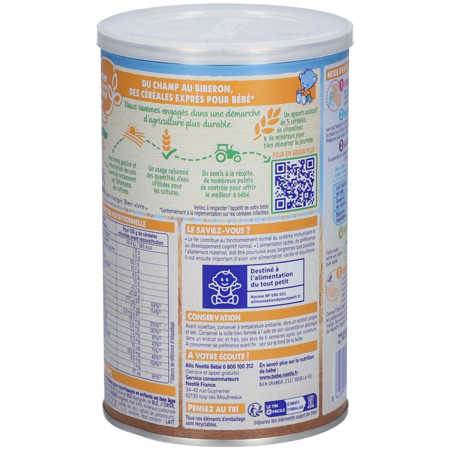 Nestlé® P'tite Céréale 5 Céréales Saveur Miel