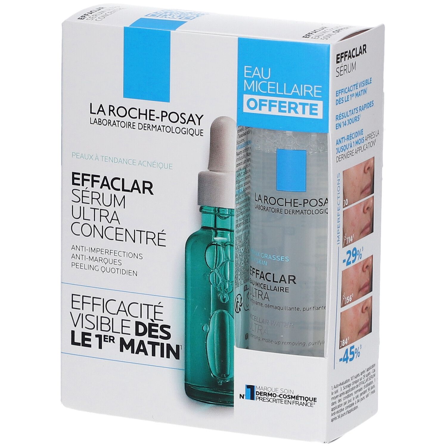 La Roche-Posay EFFACLAR Coffret Sérum Ultra Concentré 30 ml + Eau Micellaire 50 ml offerte