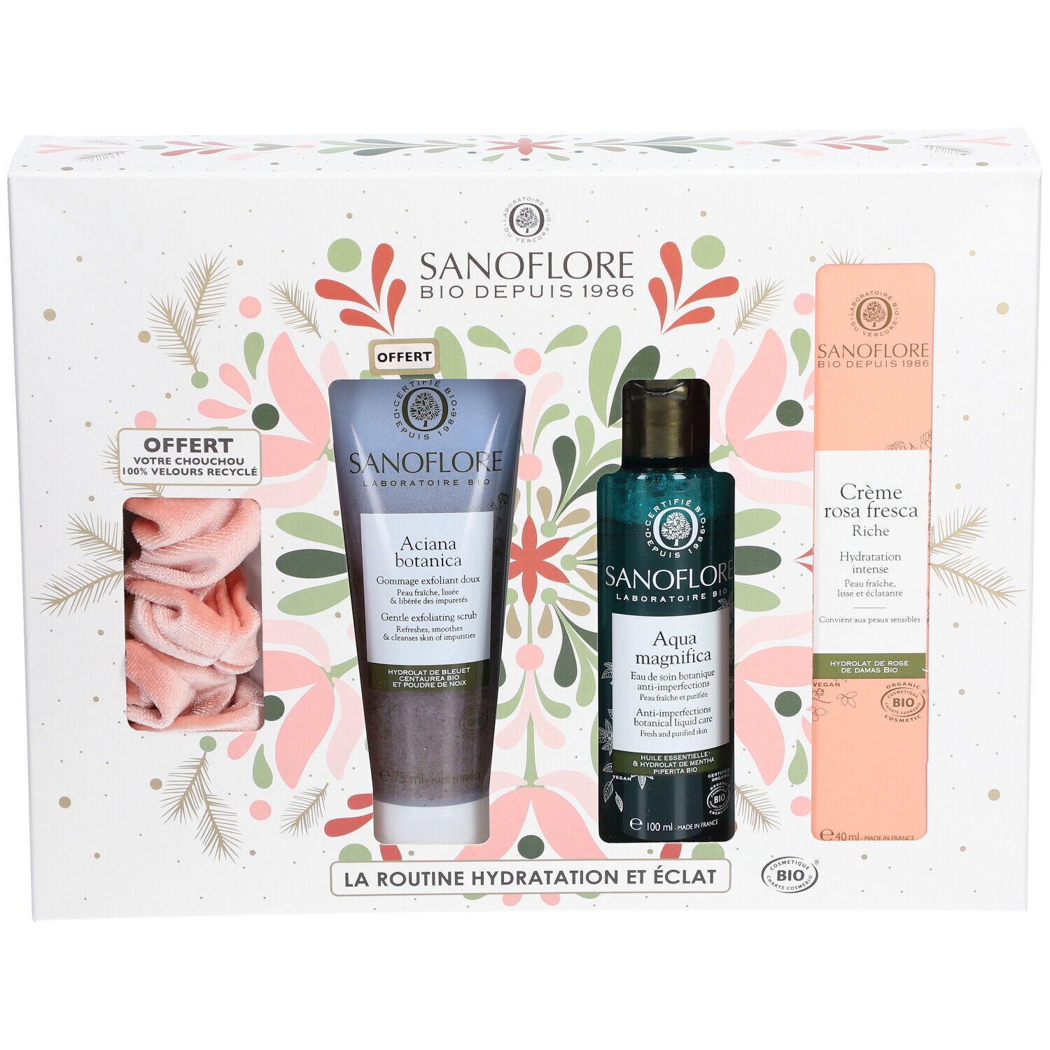 SANOFLORE COFFRET NOEL ROUTINE HYDRATATION ET ÉCLAT