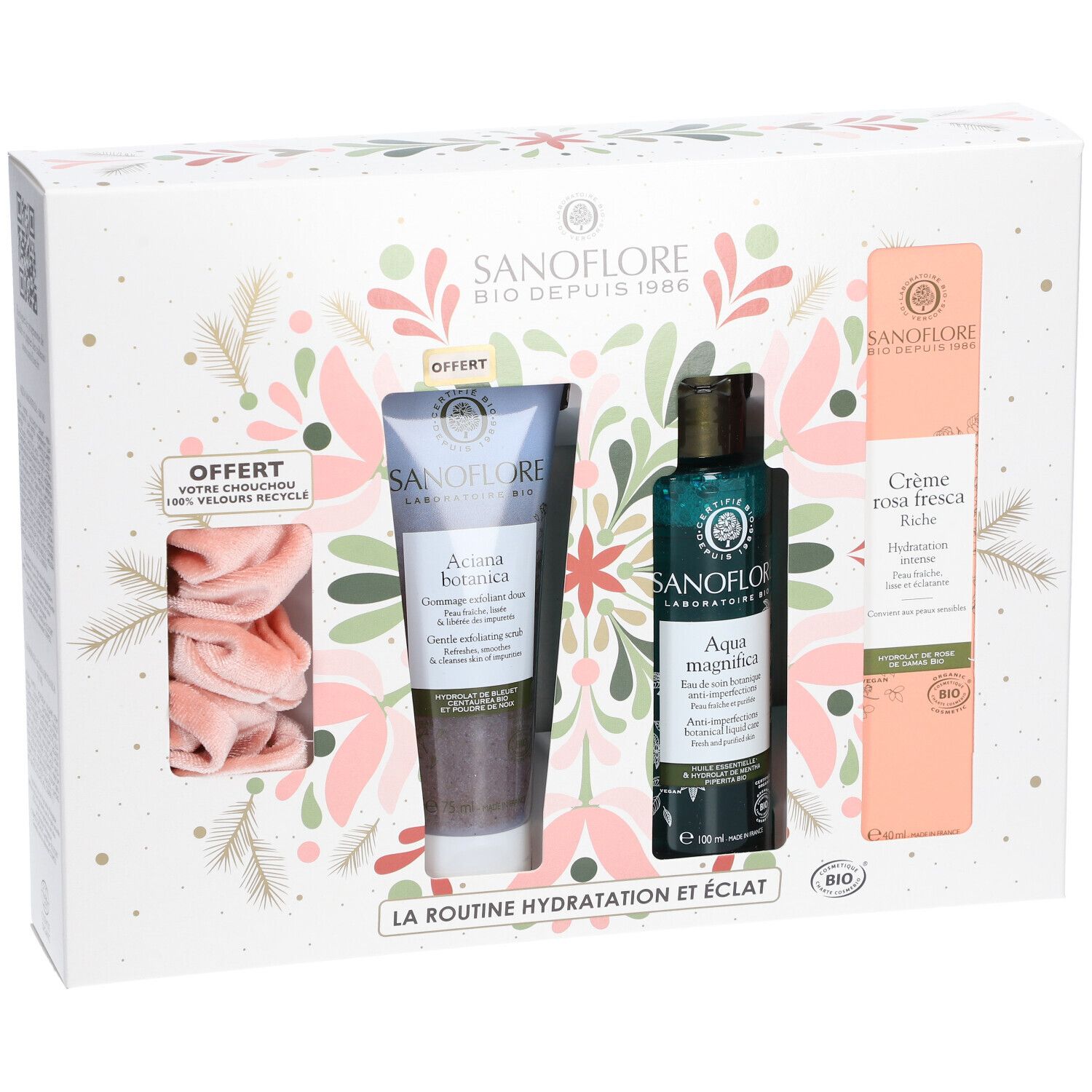 SANOFLORE COFFRET NOEL ROUTINE HYDRATATION ET ÉCLAT