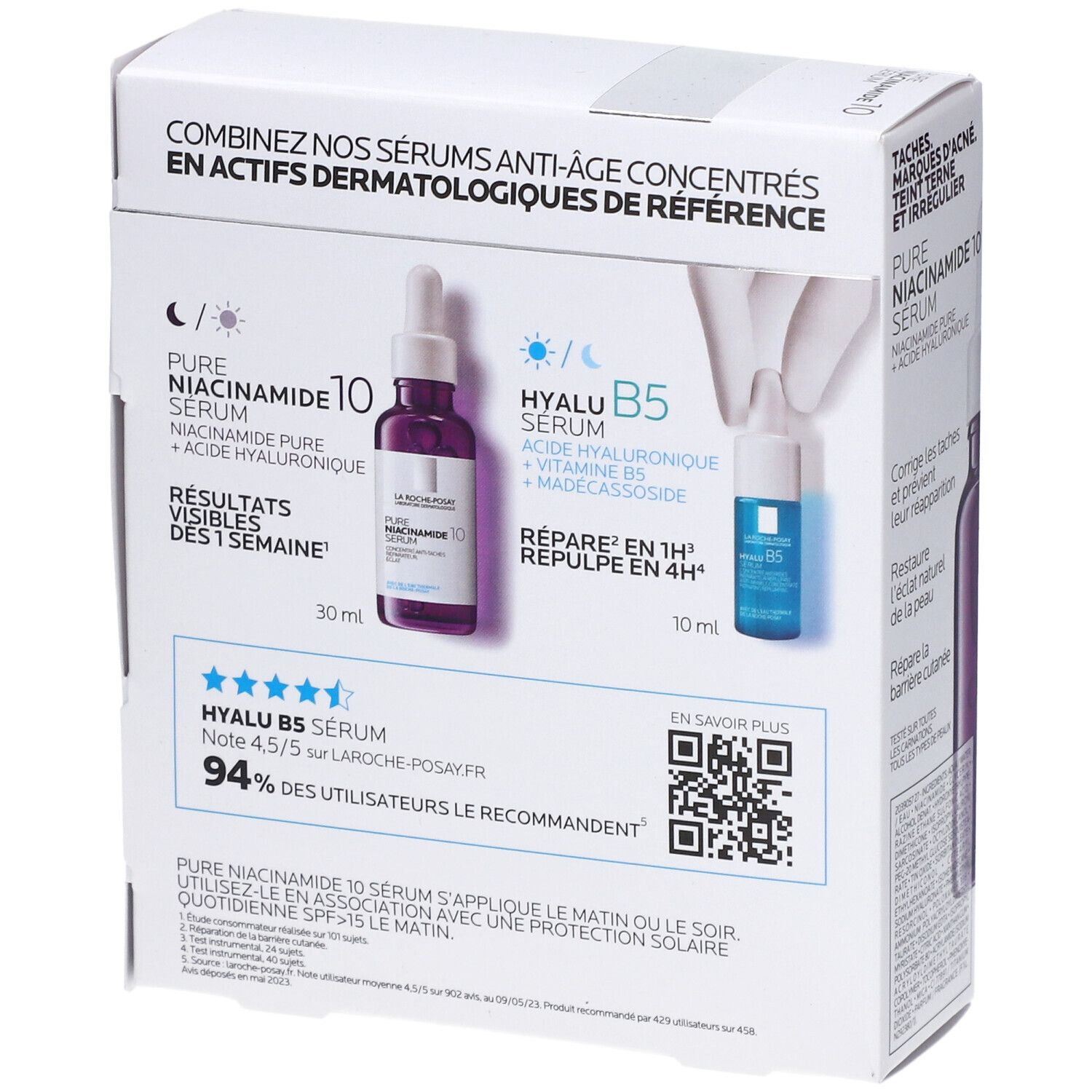 LA ROCHE-POSAY PURE NIACINAMIDE 10 Sérum + HYALU B5