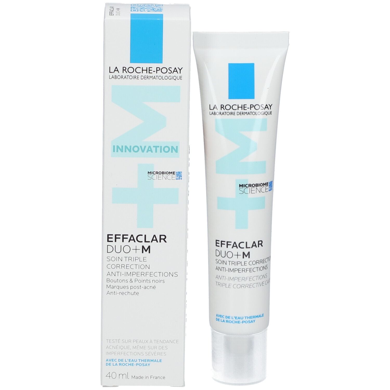 La Roche-Posay Effaclar DUO+M Soin triple correction anti-imperfections. Boutons & Points noirs, Marques post-acné, Anti-rechute 40ml