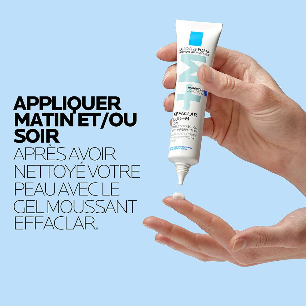 La Roche-Posay Effaclar DUO+M Soin triple correction anti-imperfections. Boutons & Points noirs, Marques post-acné, Anti-rechute 40ml