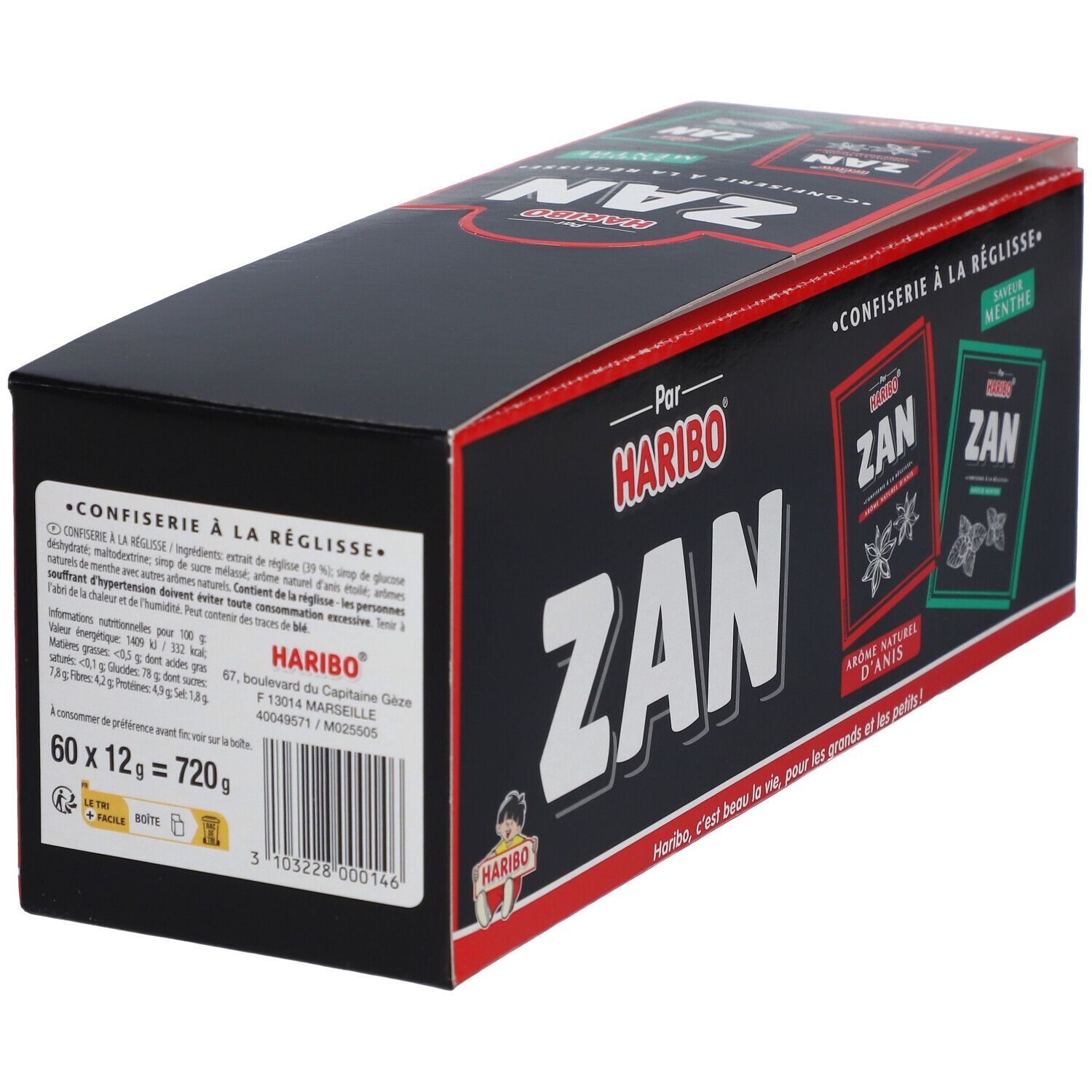 RICQLES Haribo® Zan Pastille Pain Anis-menthe