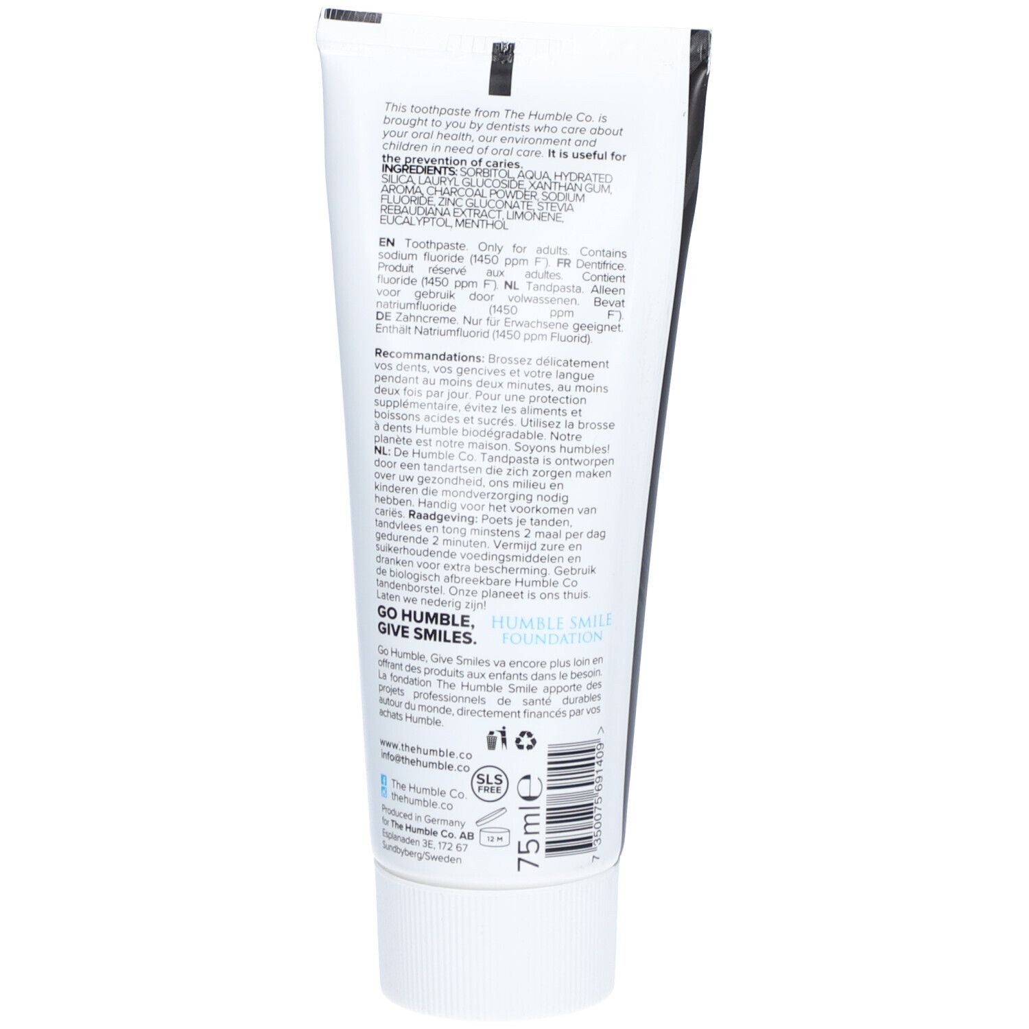 HUMBLE DENT VEGAN CHARBON 75ML