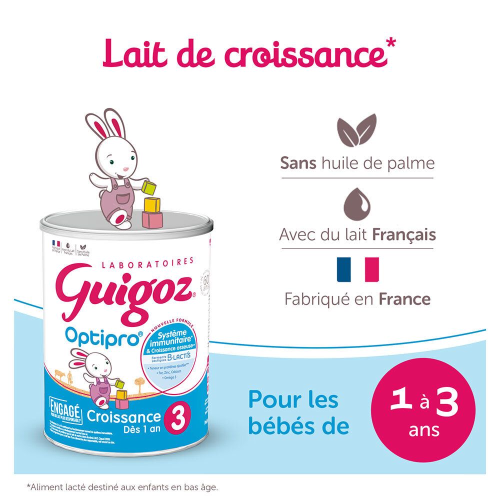 Guigoz Optipro Croissance lait 3ème âge