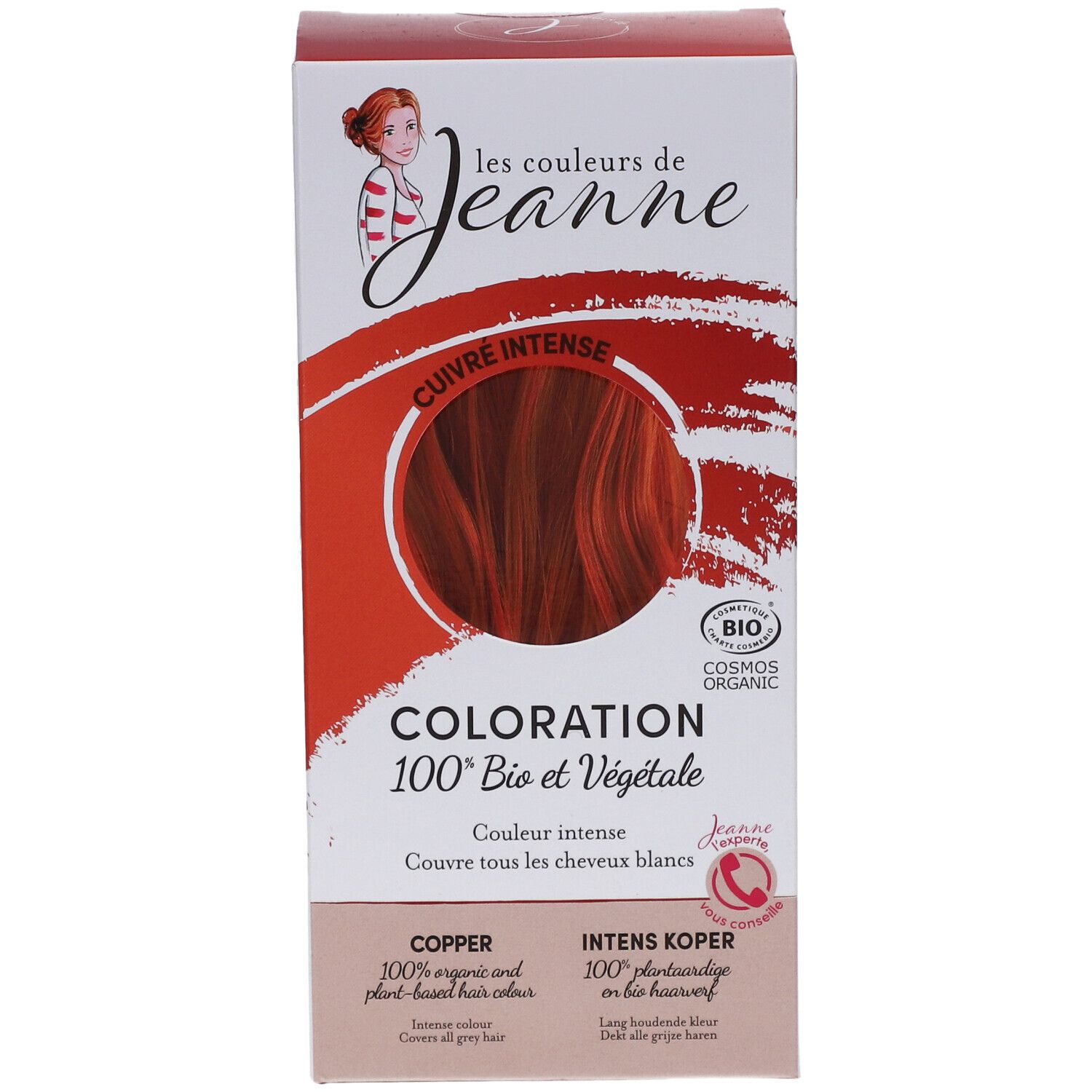 Les Couleurs de Jeanne Coloration Cuivré Intense 100 % Végétale