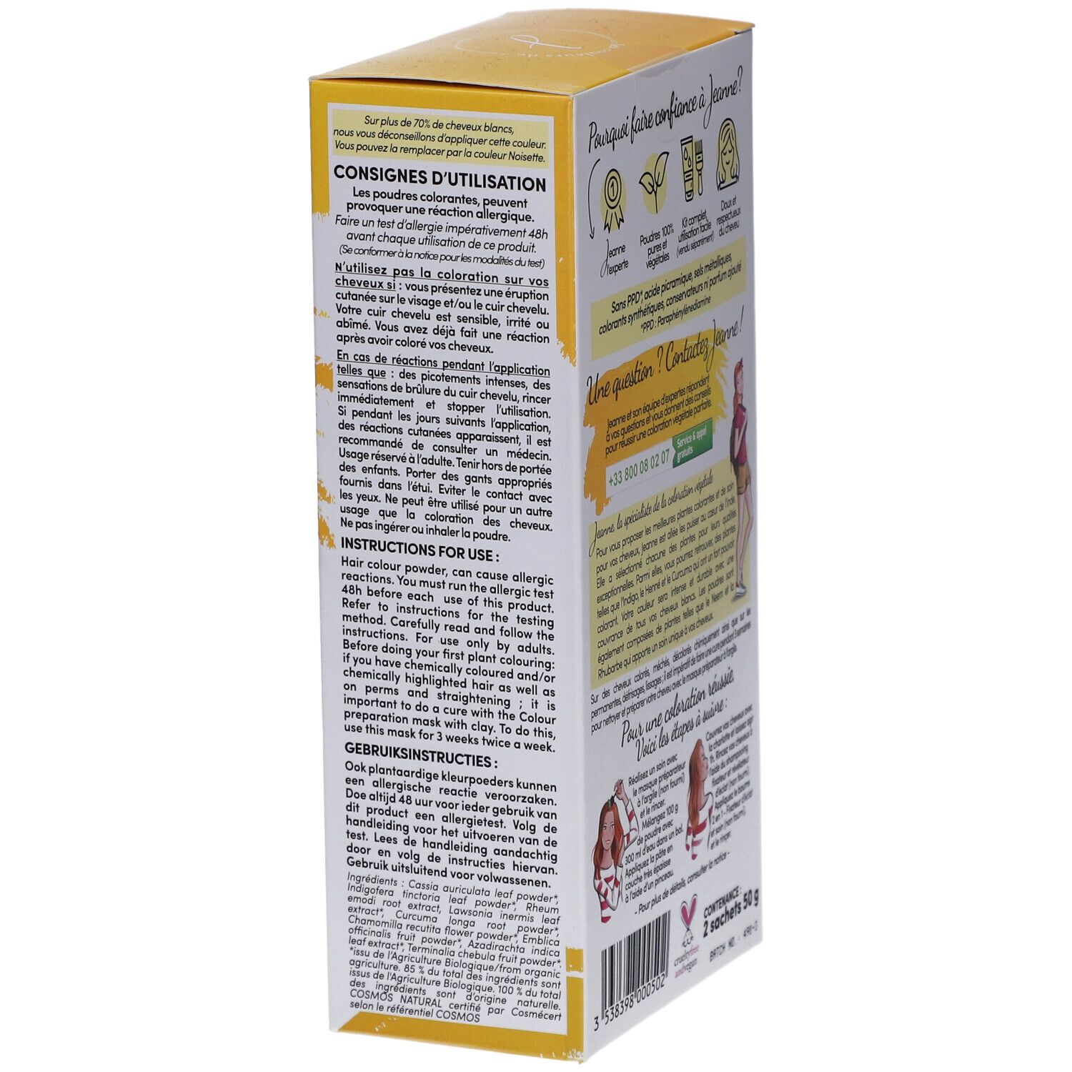 Coloration Blond foncé 100% végétale 100 g