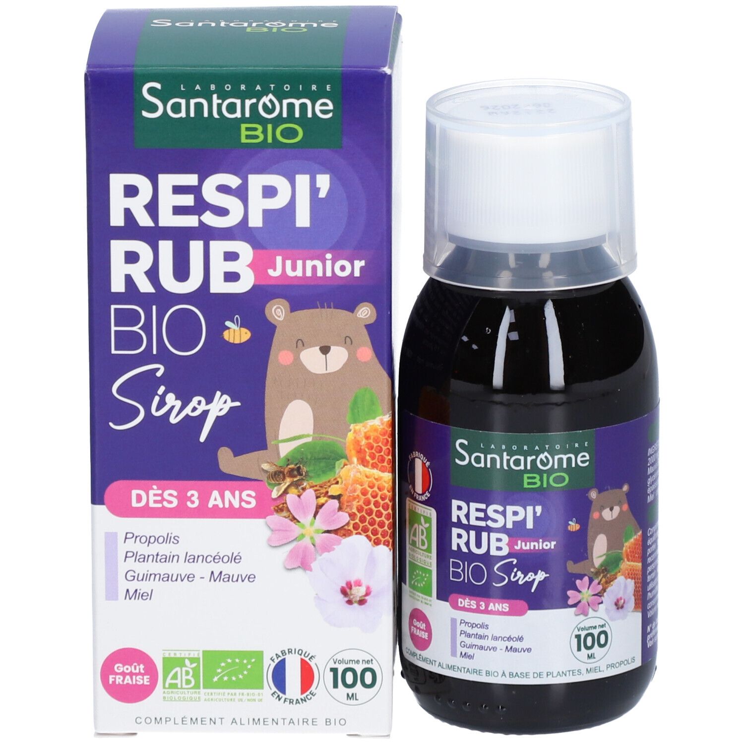 Santarome Bio Respi'Rub Junior Bio Sirop