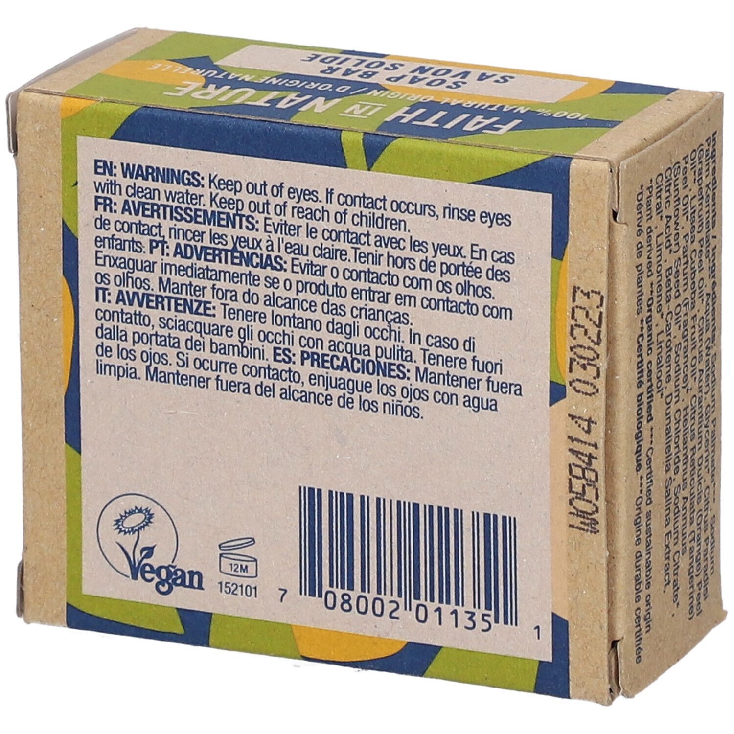 FAITH IN NATURE Savon solide pamplemousse