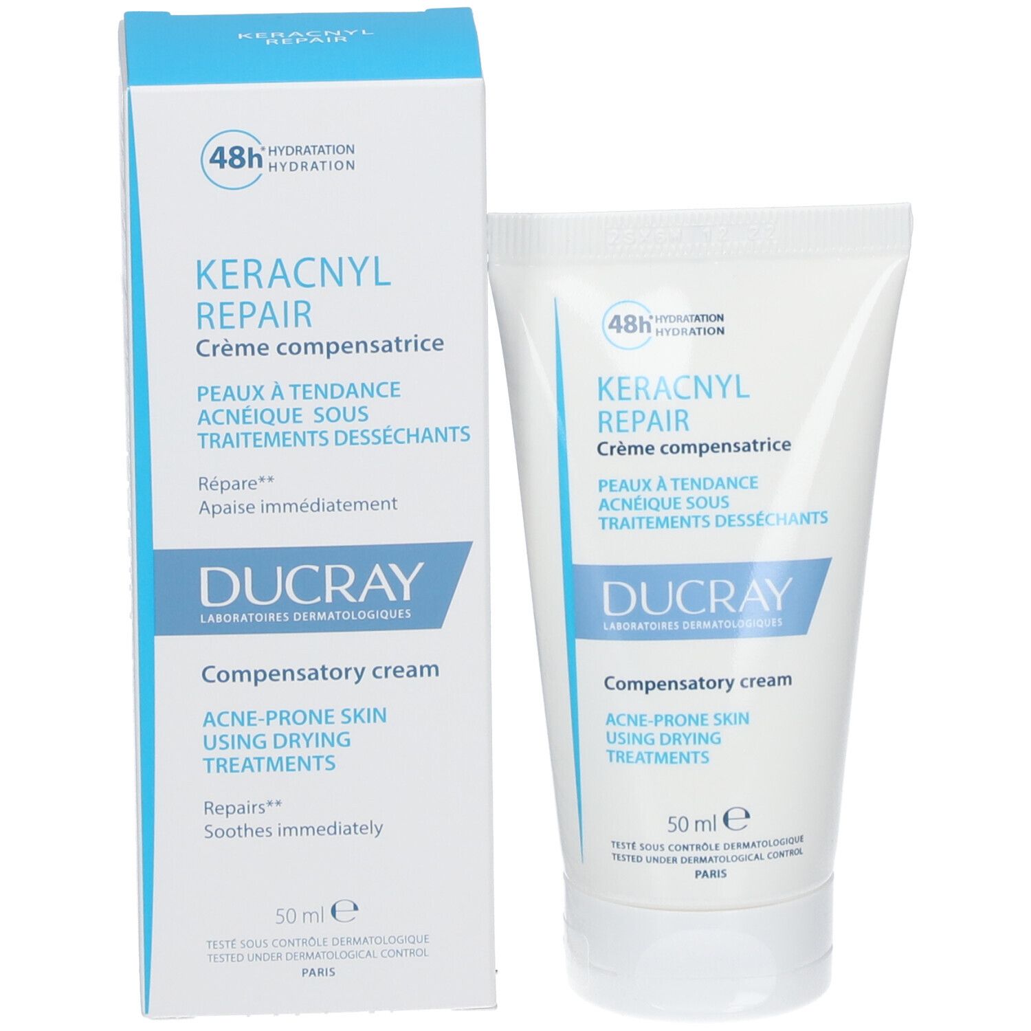 Ducray Keracnyl Repair Crème Hydratant 48h 50ml main image 0
