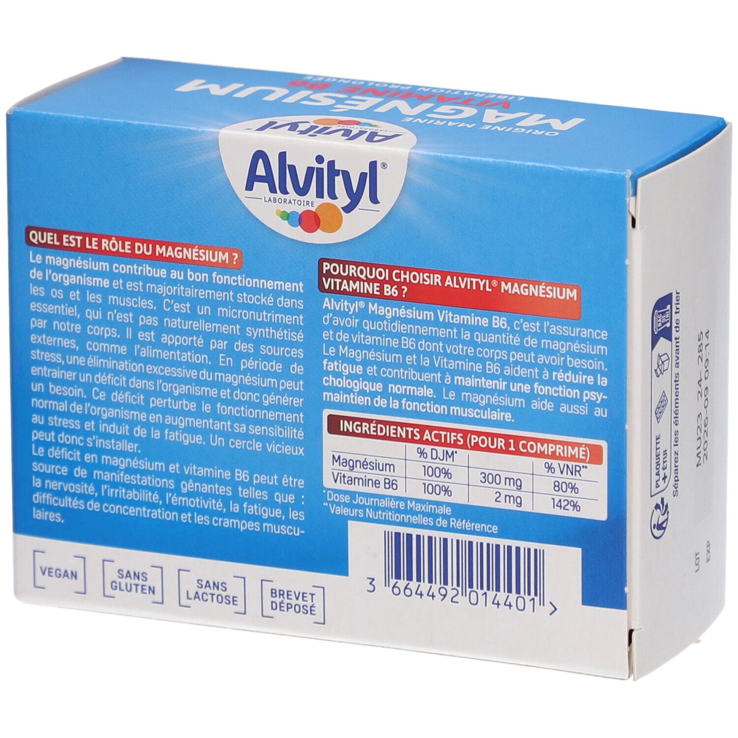 Alvityl Magnésium Vitamine B6
