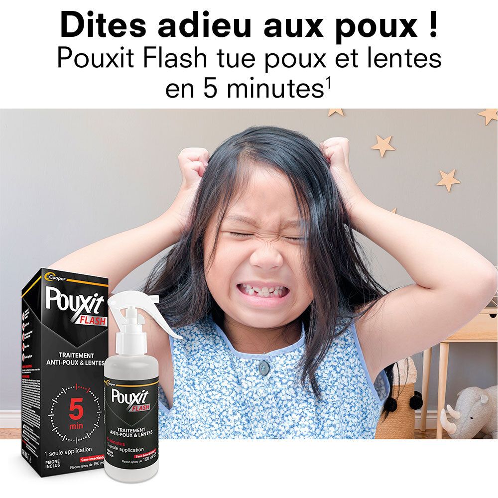 POUXIT Lotion Spray Anti-poux & Lentes 2X150ml