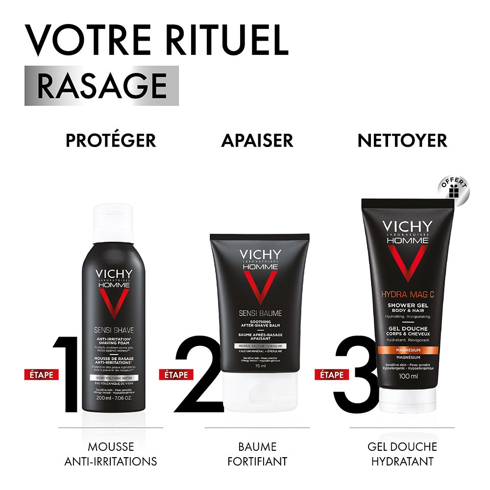 VICHY Homme Coffret Mon Rituel Bien-être Visage et Corps Anti-Fatigue