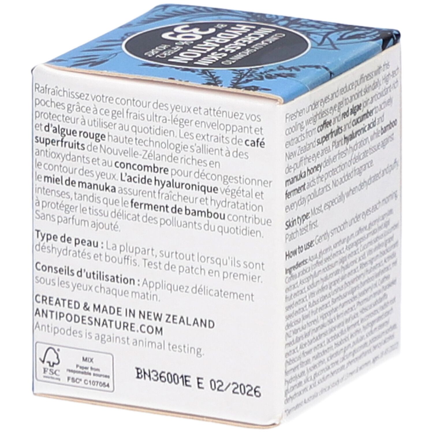 ANTIPODES Anoint Gel Anti-Poches Yeux H2O