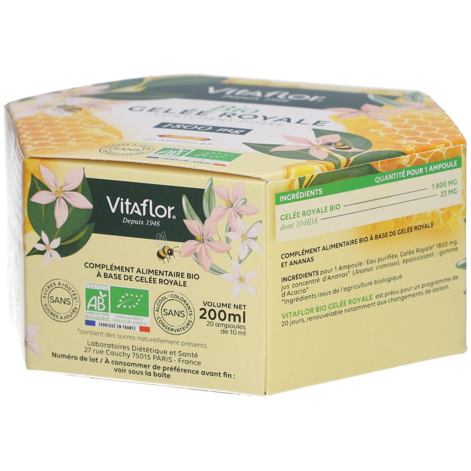 Vitaflor Gelée Royale 1800mg Bio